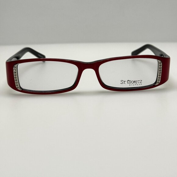 St Moritz Ice 106 Eyeglasses Eye Glasses Frames Red 52-16-135 - Picture 3 of 6